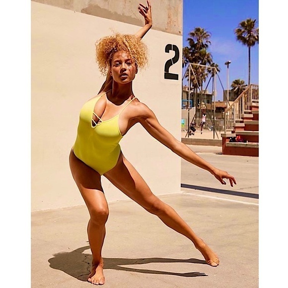 NWT FREE PEOPLE Bodysuit V-Neck‎ Strappy Sleeveless Low Back Dance Leotard XS/S - Picture 4 of 12